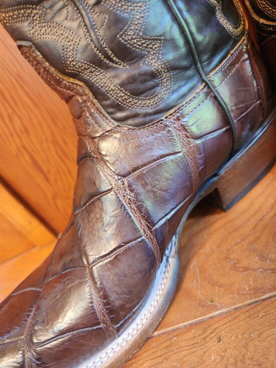 Lucchese Classics L1460 American Alligator Cowboy Boots Men’s 10E (Style L1460) main image 9